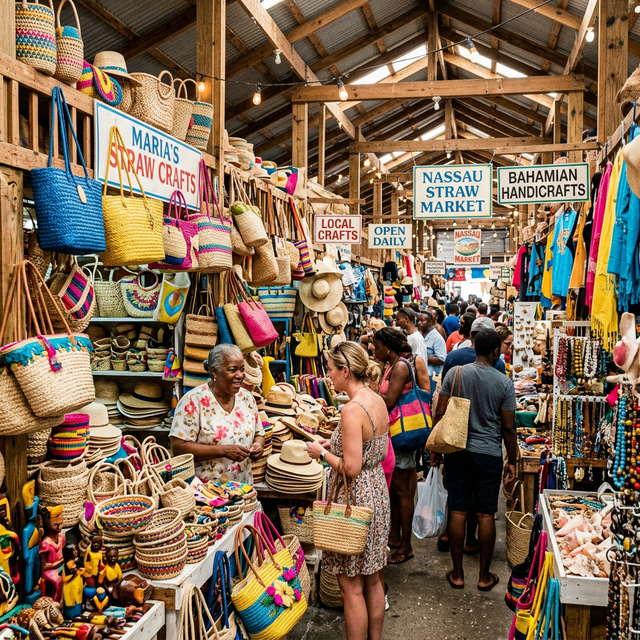 The Busy Straw Market